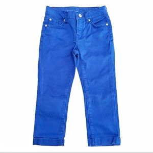 7 For All Mankind Girls’ Beight Blue Soft Denim Cuffed Capris (7y)